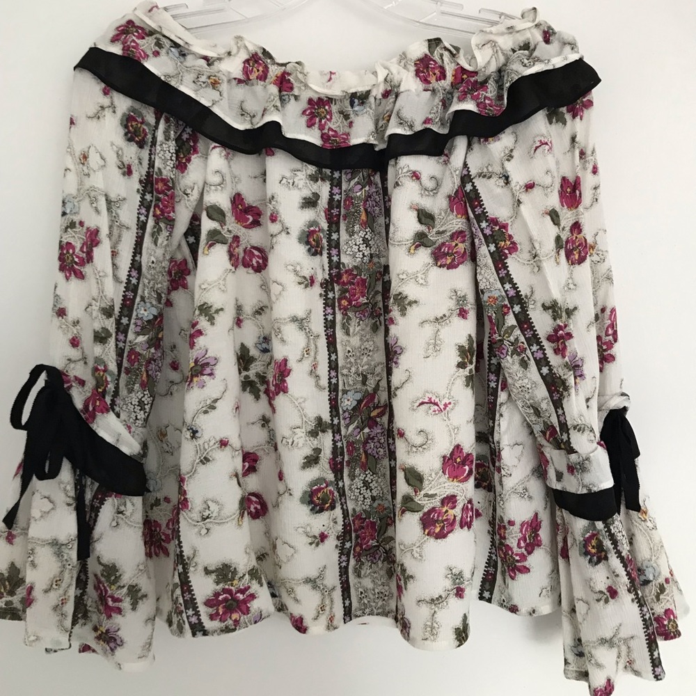 Floral off the shoulder top